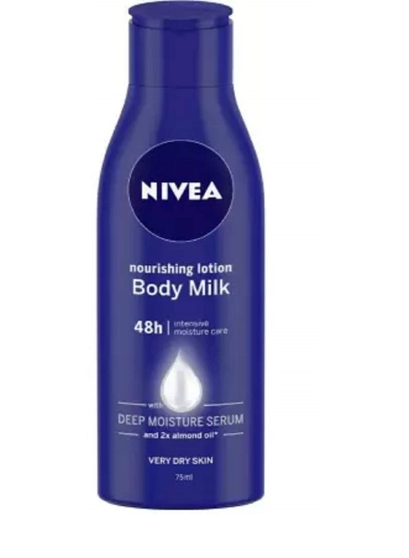 Nivea Creme 200ml and Nourishing Body Milk Lotion, 75ml - Image 3